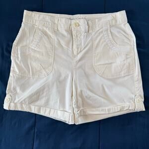 Gloria Vanderbilt All Around Slimming Effect White Shorts Women's Size 6